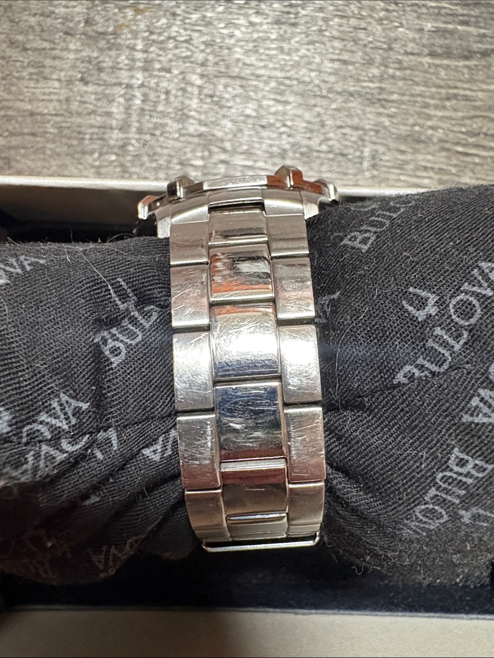 Bulova Silver Bracelet Watch with Light Blue Dial and Heart Open-Heart - Picture 4 of 8